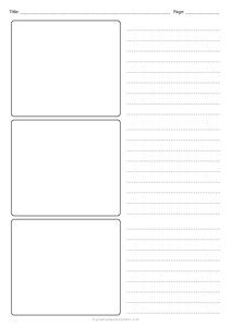 A4 3-Frame Storyboard Paper Template