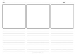 A4 3-Frame Storyboard Paper (Landscape)