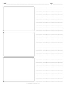 3-Frame Storyboard Paper Template