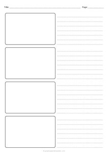 A4 4-Panel Storyboard Paper Template
