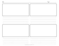 4-Panel Storyboard Paper (Landscape)