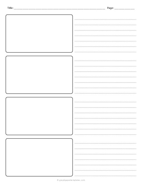 4-Panel Storyboard Paper template