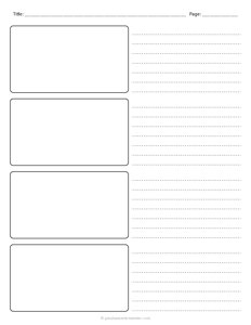 4-Panel Storyboard Paper template