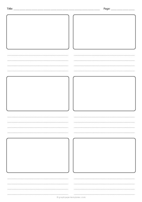 A4 6-Panel Storyboard Paper Template