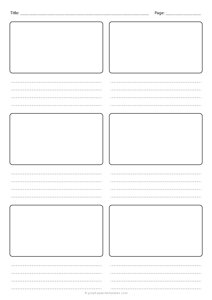 A4 6-Panel Storyboard Paper Template