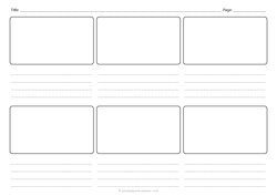 A4 6-Panel Storyboard Paper (Landscape)