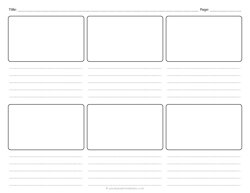 6-Panel Storyboard Paper (Landscape)