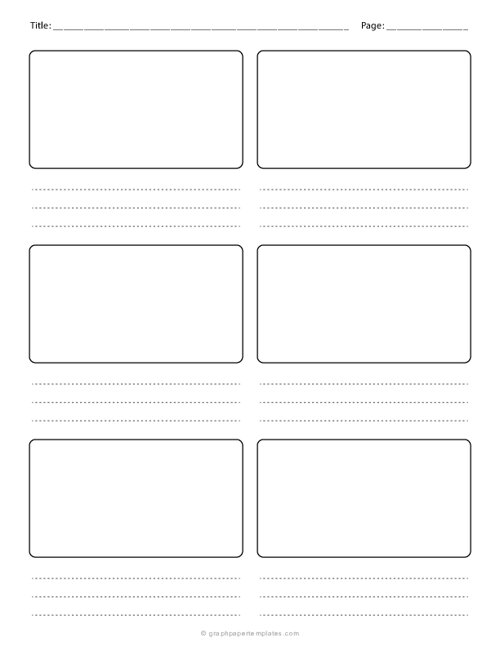 6-Panel Storyboard Paper template