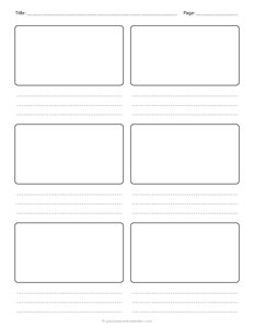 6-Panel Storyboard Paper template
