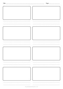 A4 8-Panel Storyboard Paper Template