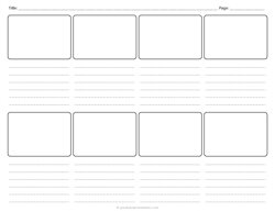 8-Panel Storyboard Paper (Landscape)