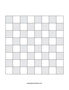 64 Square Checkerboard Light Gray and White Grid
