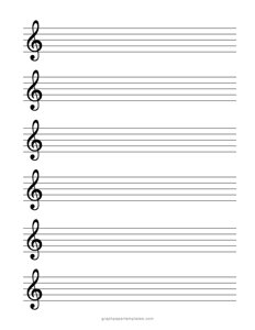 Treble Clef Music Staff Paper