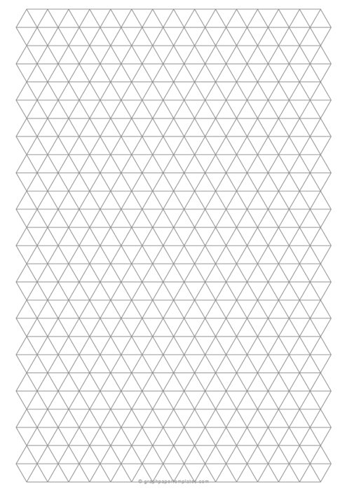 A4 1/2-Inch Triangle Graph Paper 