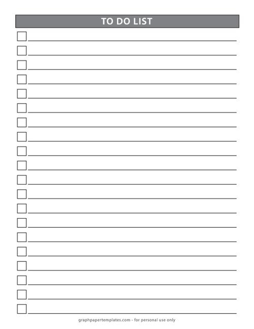 One Column To-Do List