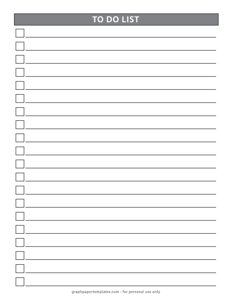 One Column To-Do List