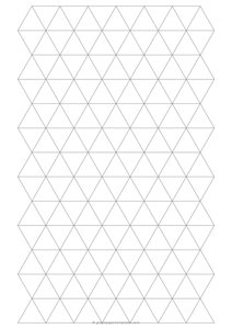 A4 1-Inch Triangle Graph Paper 