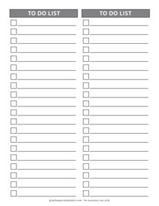 Two Column To-Do List
