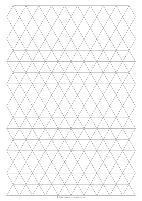 A4 3/4-Inch Triangle Graph Paper