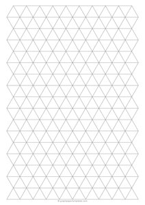 A4 3/4-Inch Triangle Graph Paper