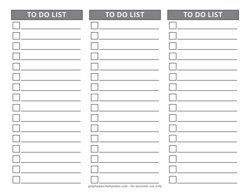 Three Column To-Do List