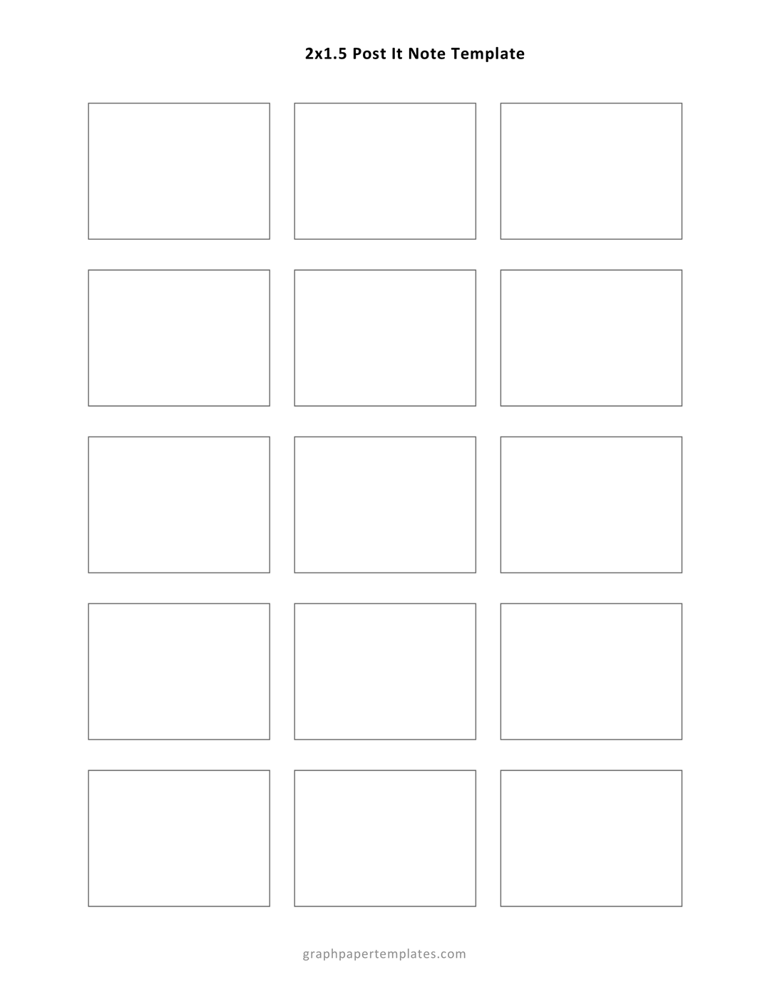 2x1.5 Post-it Note Template (Editable)