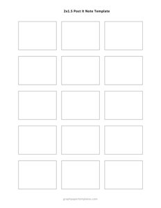2x1.5 Post-it Note Template (Editable)