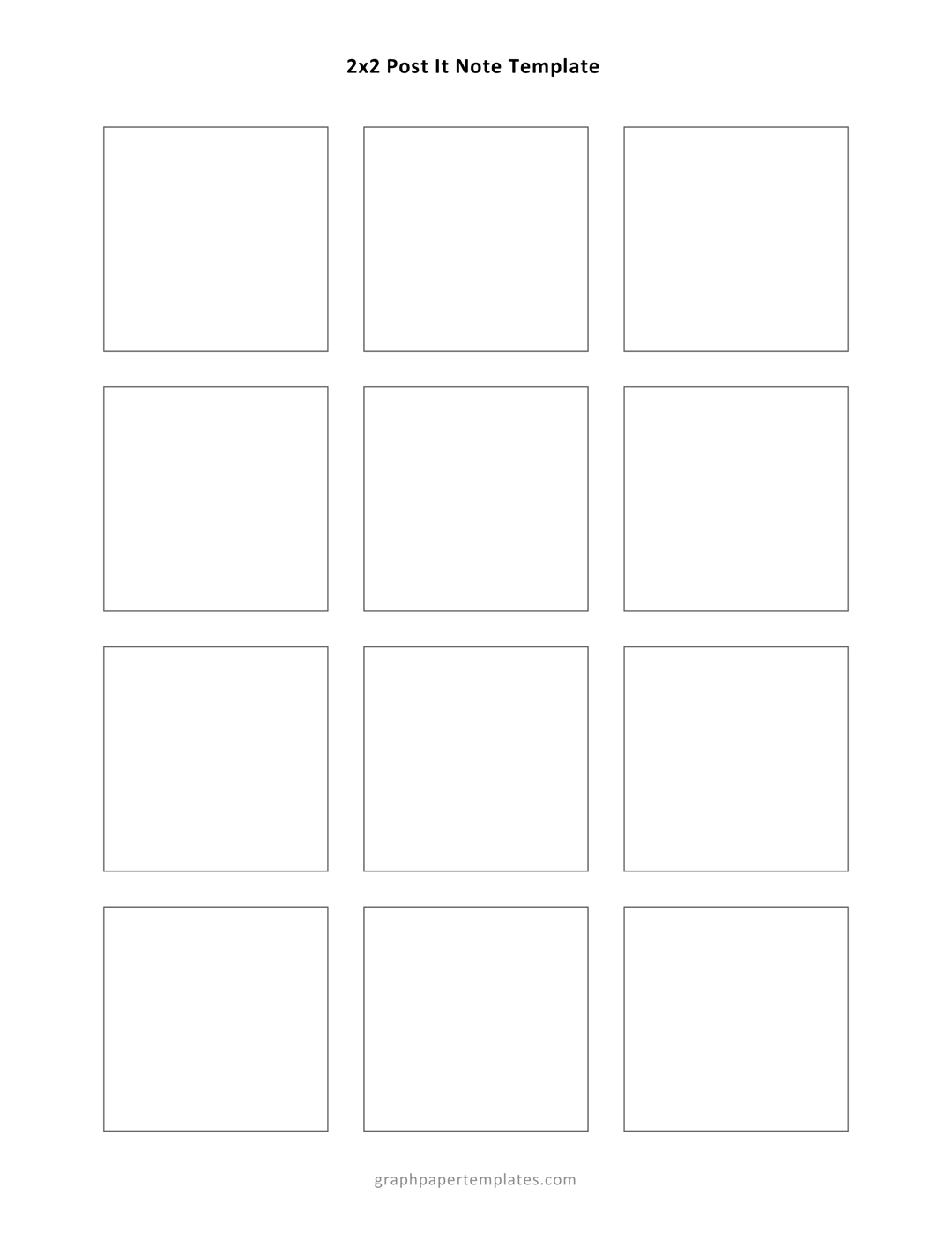 2x2 Post-it Note Template (Editable)
