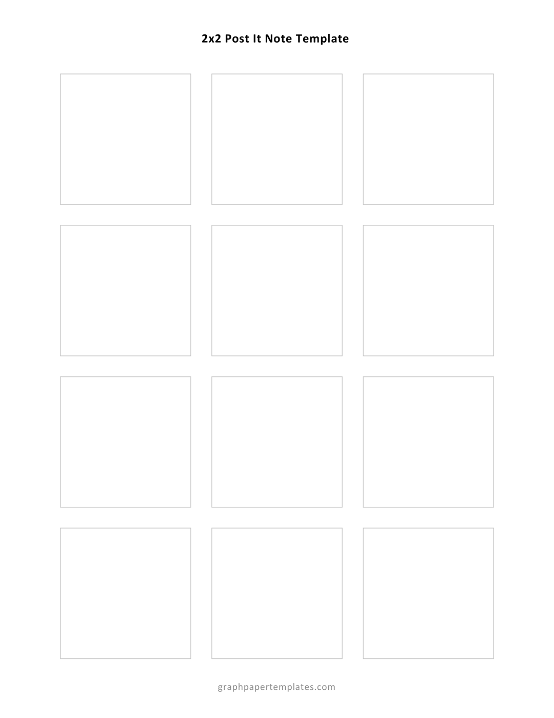 2x2 Post-it Note Template (Editable)