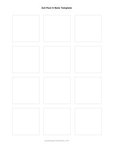 2x2 Post-it Note Template (Editable)