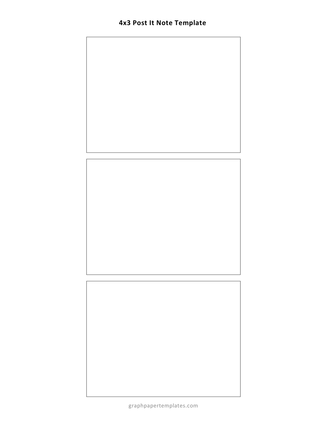 4x3 Post-it Note Template (Editable)