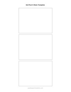 4x3 Post-it Note Template (Editable)