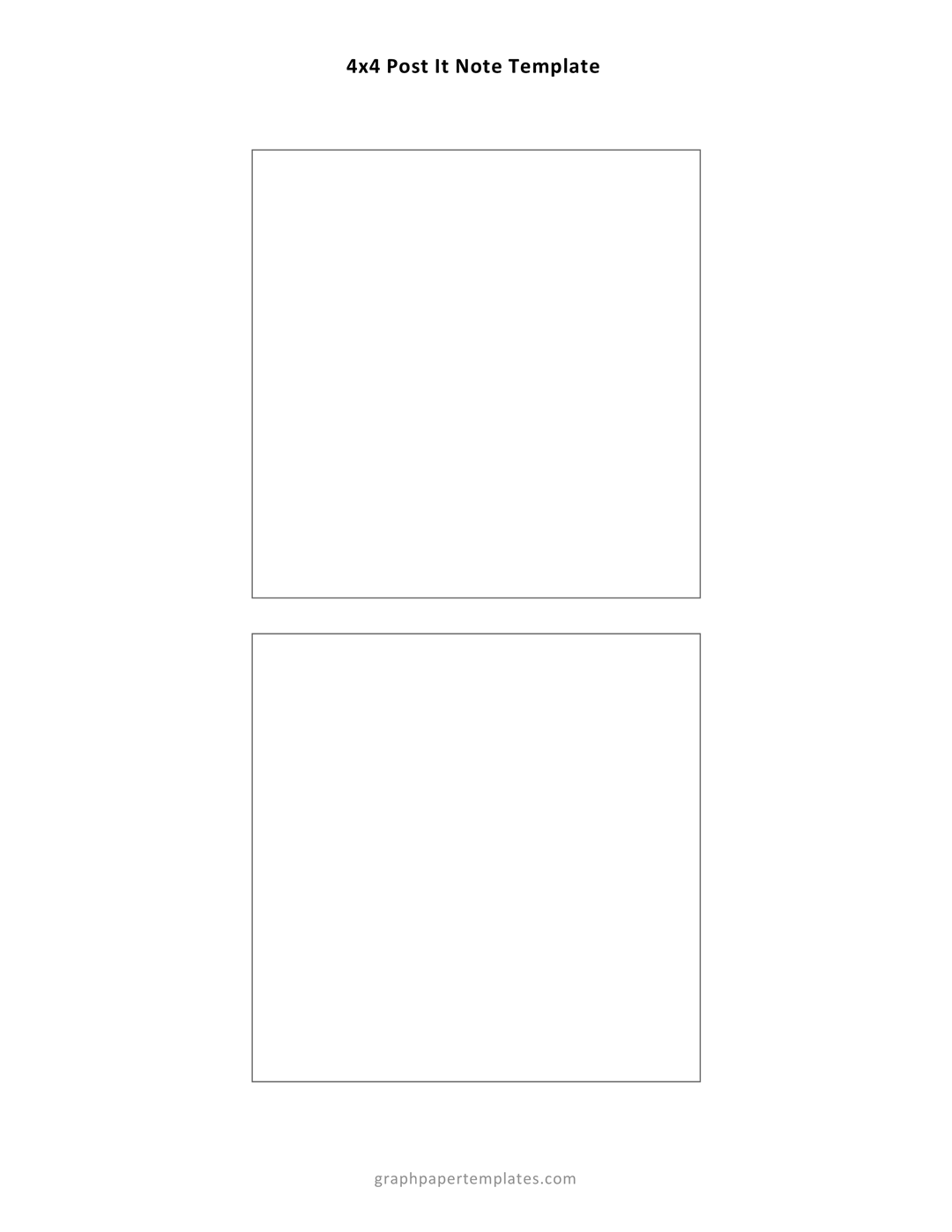 4x4 Post-it Note Template (Editable)
