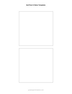4x4 Post-it Note Template (Editable)