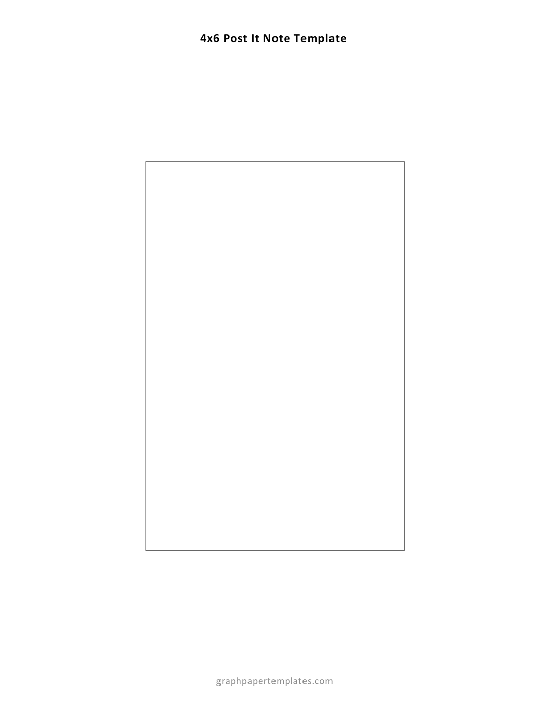 4x6 Post-it Note Template (Editable)