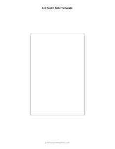 4x6 Post-it Note Template (Editable)