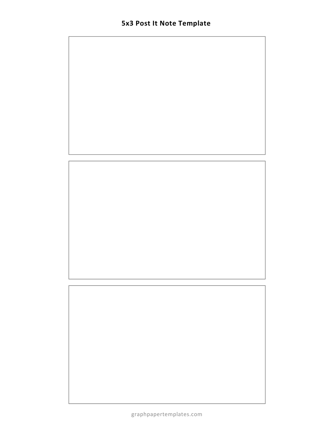 5x3 Post-it Note Template (Editable)