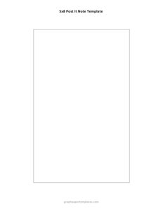 5x8 Post-it Note Template (Editable)