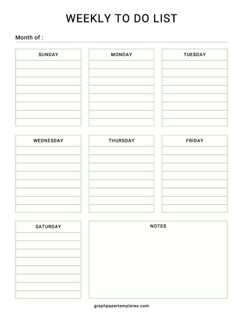 Weekly To-Do List Template