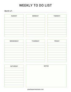 Weekly To-Do List Template