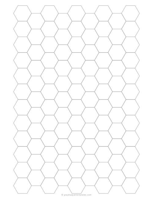1/2 Hexagon Graph Paper