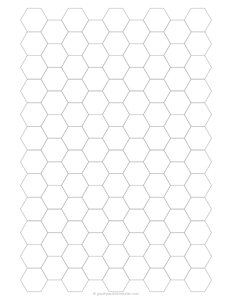 1/2 Hexagon Graph Paper