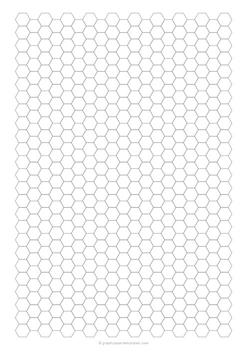 1/4 Hexagon Graph Paper (A4)