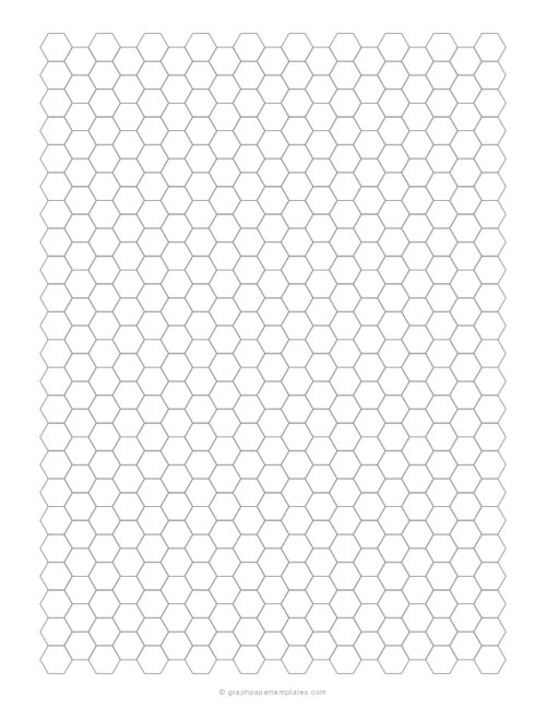 1/4 Hex Graph Paper