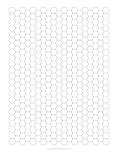 1/4 Hex Graph Paper