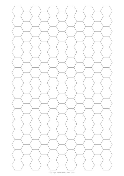 1 cm Hexagon Graph Paper (A4)