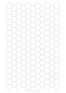 1 cm Hexagon Graph Paper (A4)