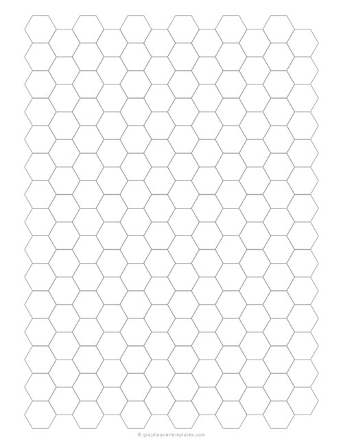 1 cm Hexagon Graph Paper