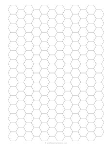 1 cm Hexagon Graph Paper