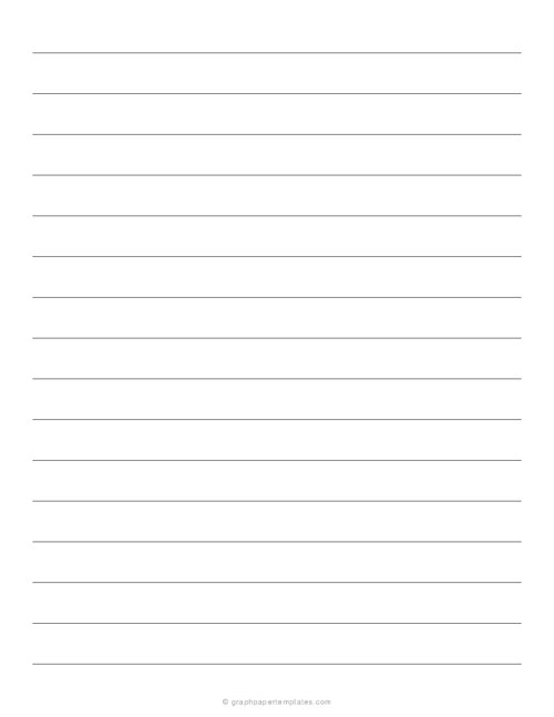 5/8 Lined Paper - (Mid-Wide Ruled)